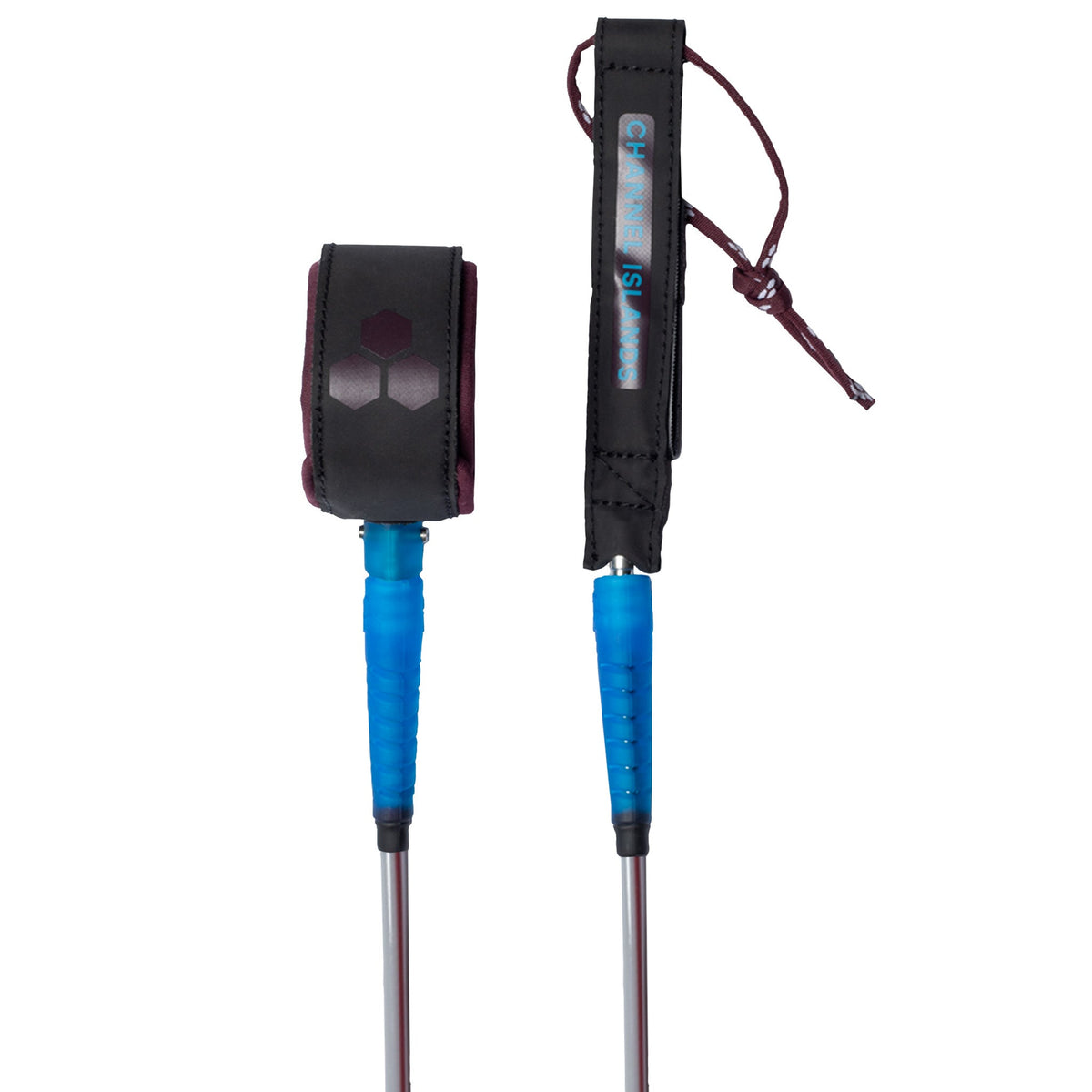 Channel Islands Round Comp Leash-Merlot Ocean-6' x 3/16"