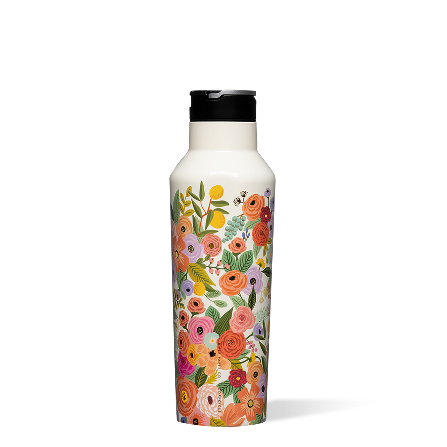 Corkcicle x Rifle Paper 20 oz Sport Canteen-Garden Party