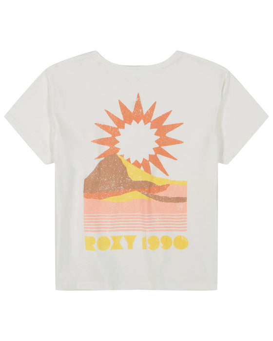 Roxy Girls Sunblock Tee-Egret
