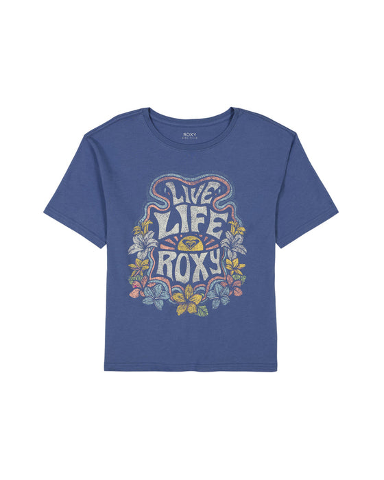 Roxy Girls Live Life Roxy Tee-Coastal Fjord