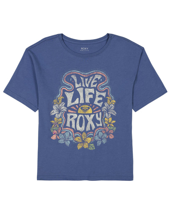 Roxy Girls Live Life Roxy Tee-Coastal Fjord
