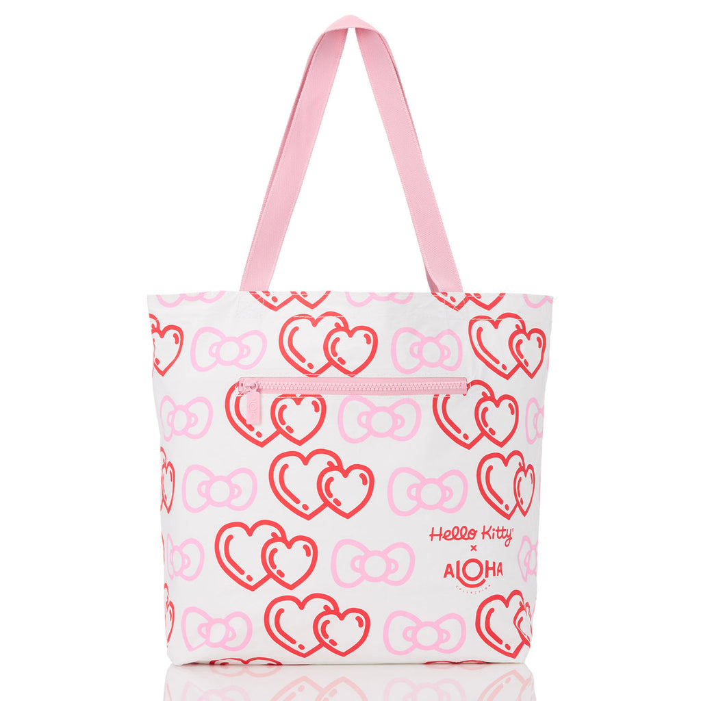 Aloha Collection Kitty Face Reversible Tote Bag-Black/White