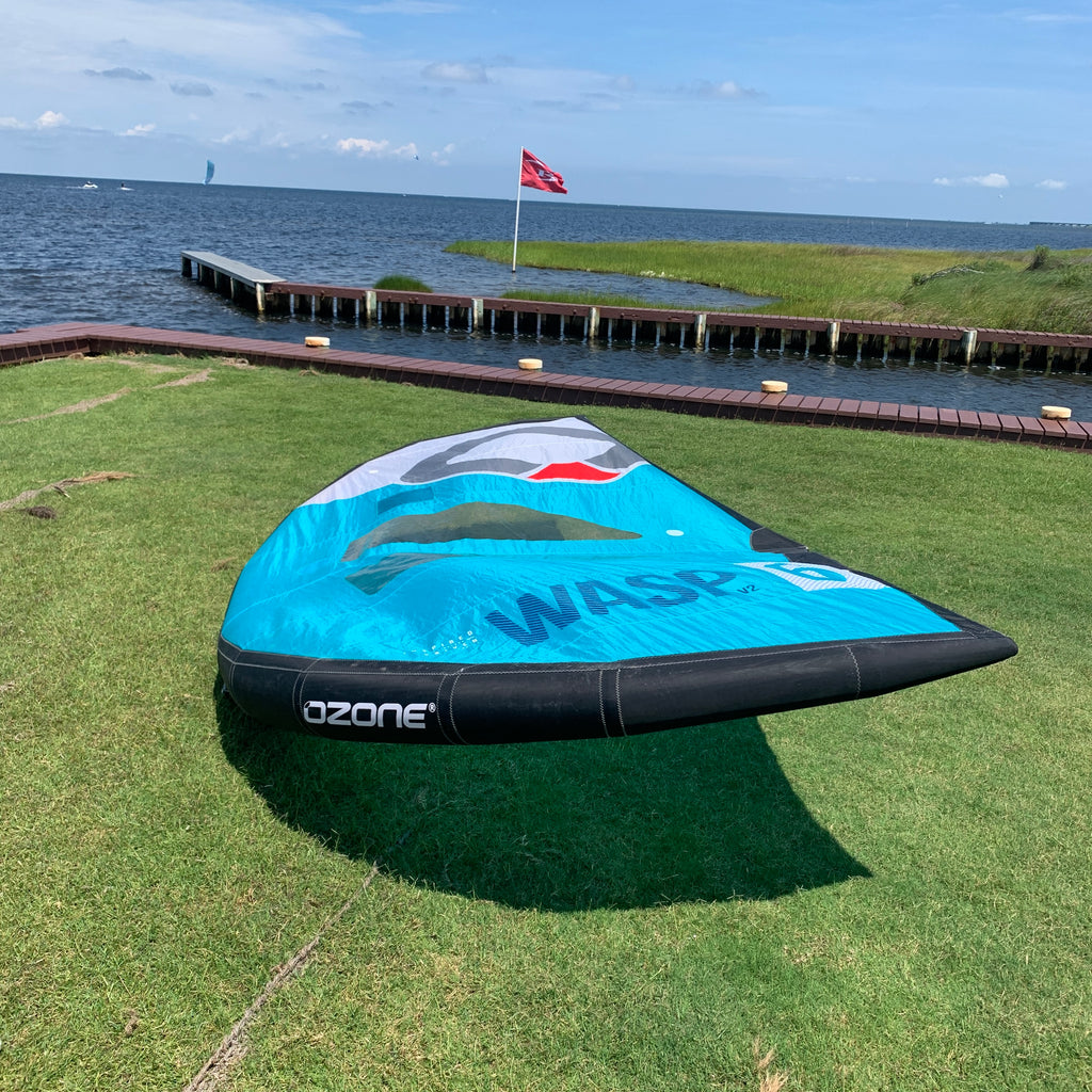 USED Ozone Wasp V2 Wing-Aqua Blue/White-6m