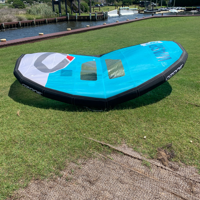 USED Ozone Wasp V2 Wing-Aqua Blue/White-6m