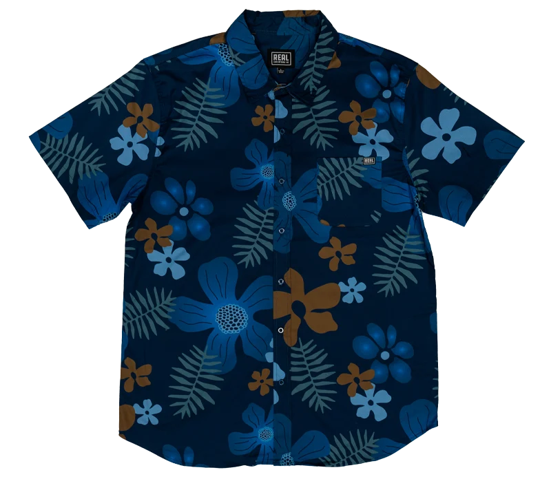 REAL Trip Aloha Shirt-Navy