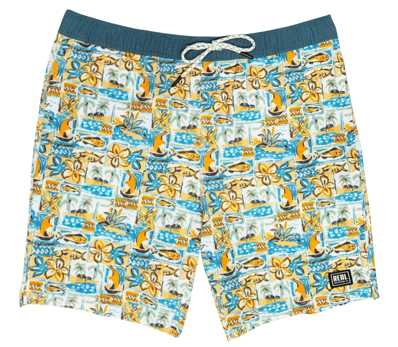 REAL Tapa Tropo Boardshorts-White