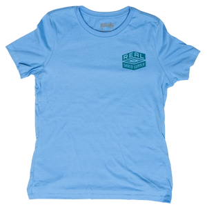REAL Wmn's Shred Supply Tee-Carolina Blue— Alternate View