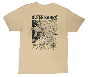 REAL Outer Banks Map Tee-Sand