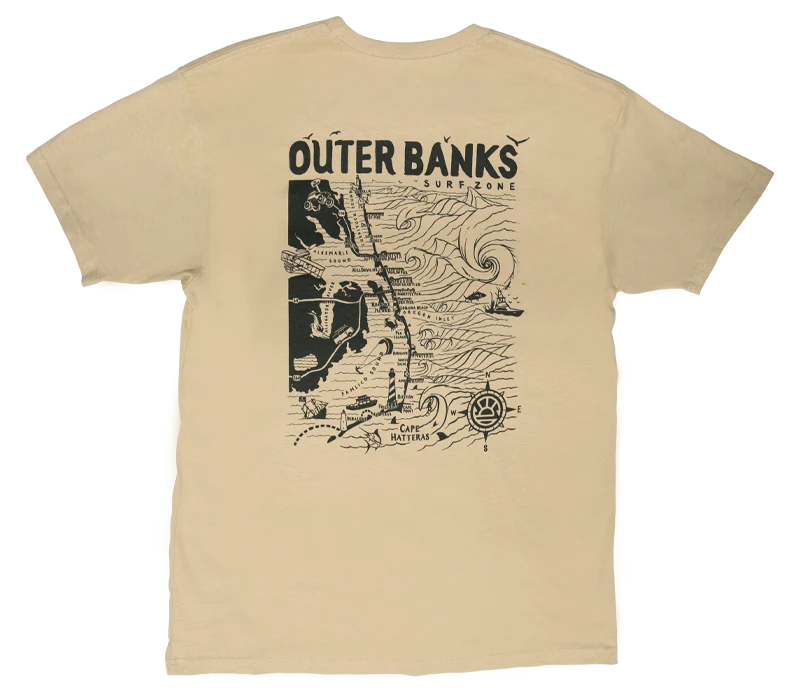REAL Outer Banks Map Tee-Sand
