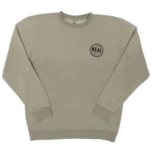 REAL Outer Banks Map Crew Sweatshirt-Cement