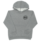 REAL Outer Banks Map Kids Hooded Sweatshirt-Carbon Grey