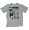 REAL Outer Banks Map Youth Tee-Carbon Grey