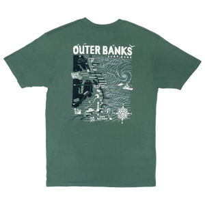 REAL Outer Banks Map Tee-Pine