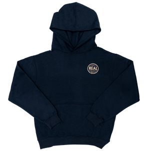 REAL Outer Banks Map Hooded Sweatshirt-Navy
