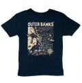 REAL Outer Banks Map Youth Tee-Navy Blazer