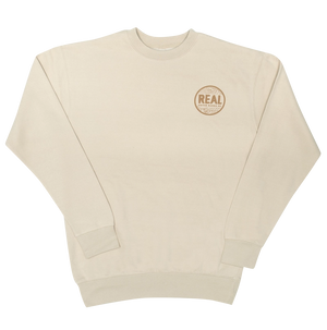 REAL Outer Banks Map Wmn's Crew Sweatshirt-Bone