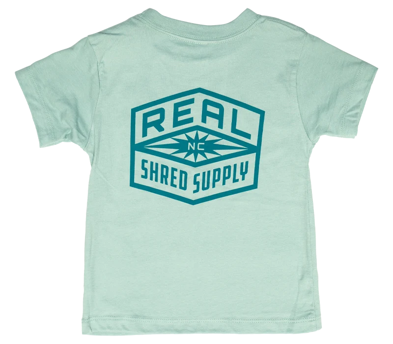 REAL Toddler Shred Supply Tee-Dusty Blue