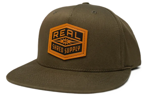 REAL Shred Supply Leather Patch Hat-Dark Loden
