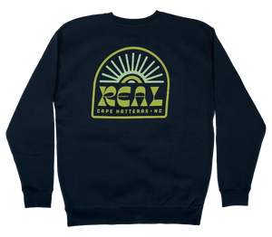 REAL Sun Ray Badge Sweatshirt-Navy