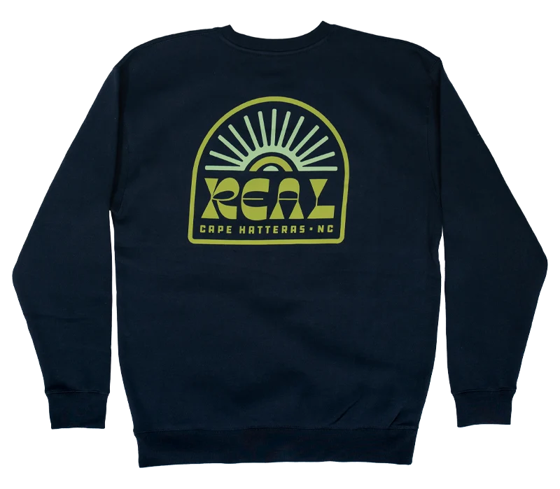 REAL Sun Ray Badge Sweatshirt-Navy