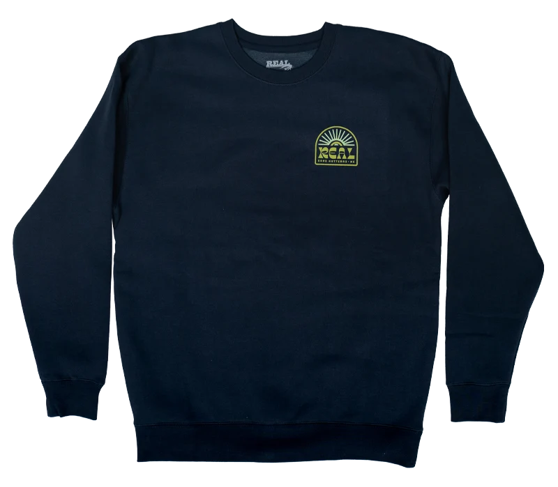 REAL Sun Ray Badge Sweatshirt-Navy