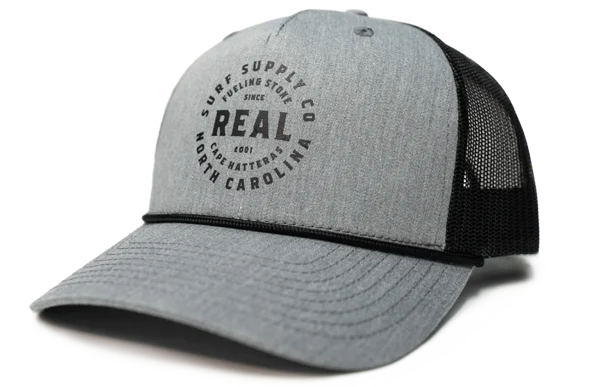 REAL Surf Supply Hat-Heather Grey/Black