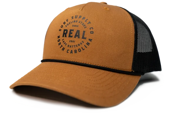 REAL Surf Supply Hat-Caramel/Black