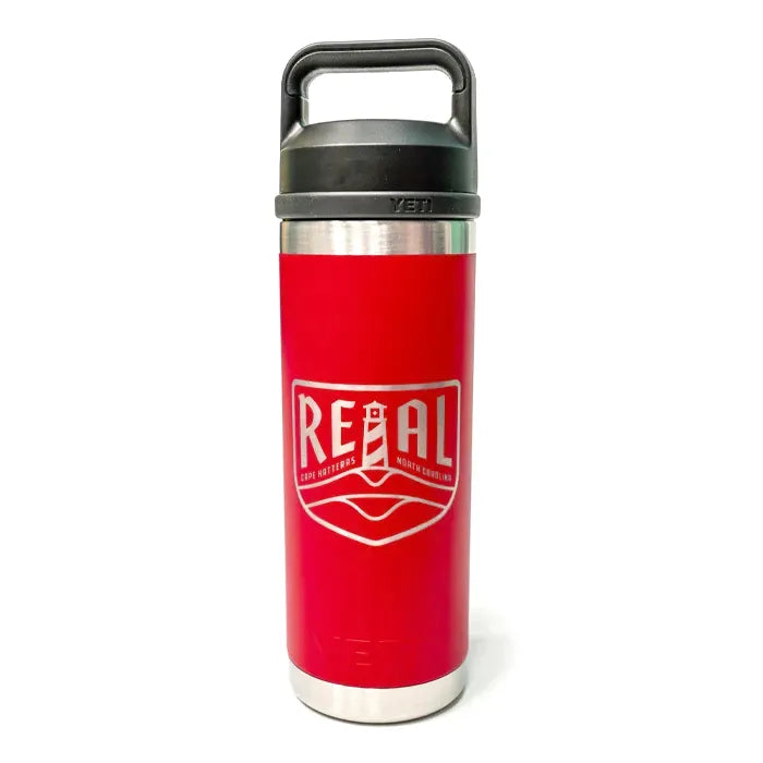 REAL x YETI Rambler 18 oz Bottle Chug-Rescue Red — REAL Watersports