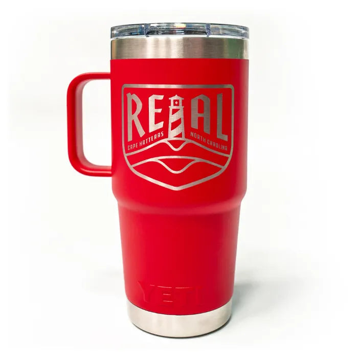 REAL x YETI Rambler 20 oz Travel Mug-Rescue Red — REAL Watersports