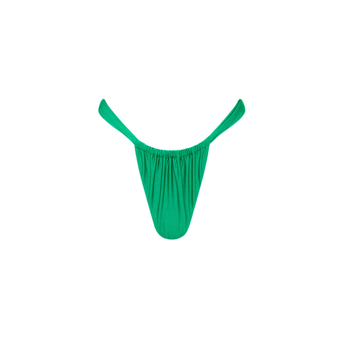 Kulani Kinis Ruched Thong Bottom-Jungle Jewel