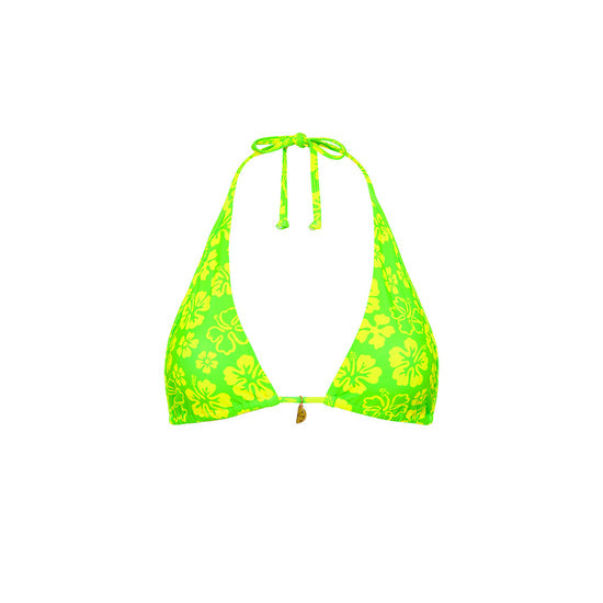 Kulani Kinis Bind Tie Halter Top-Aloha Lime