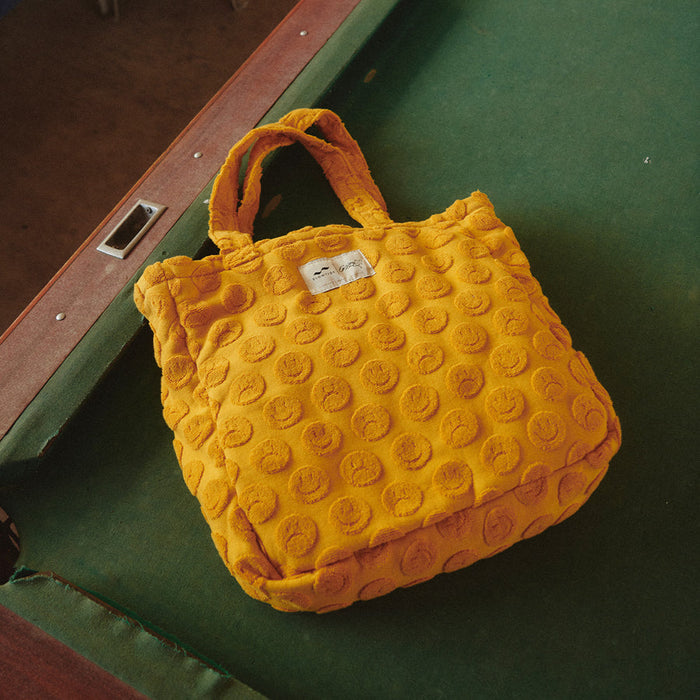 Slowtide Sad Happy Terry Bag-Yellow