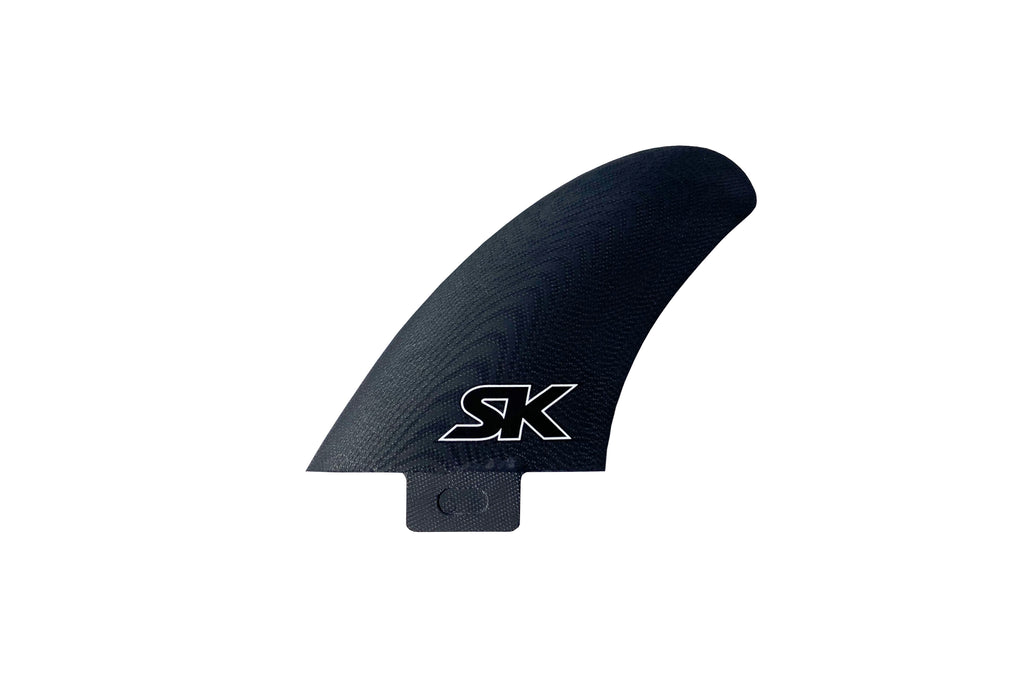 NVS Stu Kenson Solid Fiberglass Twinzer Fin Set-Black-Large