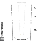 Core Sensor 2 & 3 Backline Extensions - 4m -Yellow/ White