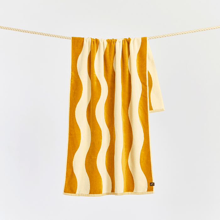Slowtide Stripe Premium Woven Towel-Brush