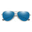 Smith Langley Sunglasses-Silver/Chromapop Blue Mirror Polar