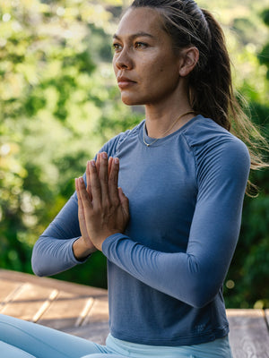 Free Fly Elevate Lightweight Fitted L/S Shirt-Storm Cloud