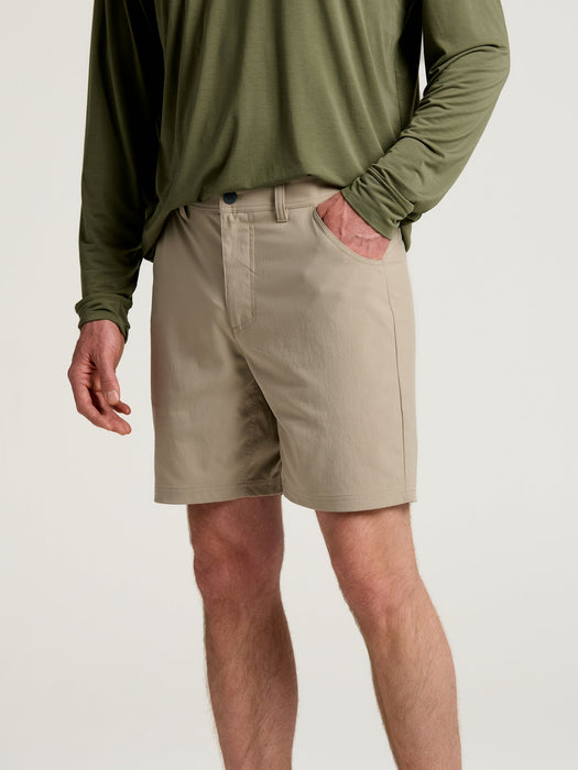 Free Fly Topogrid Shorts-Vintage Khaki
