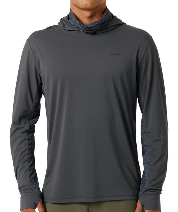O'Neill TRVLR UPF Elevated Hooded Sun Shirt-Dark Shadow