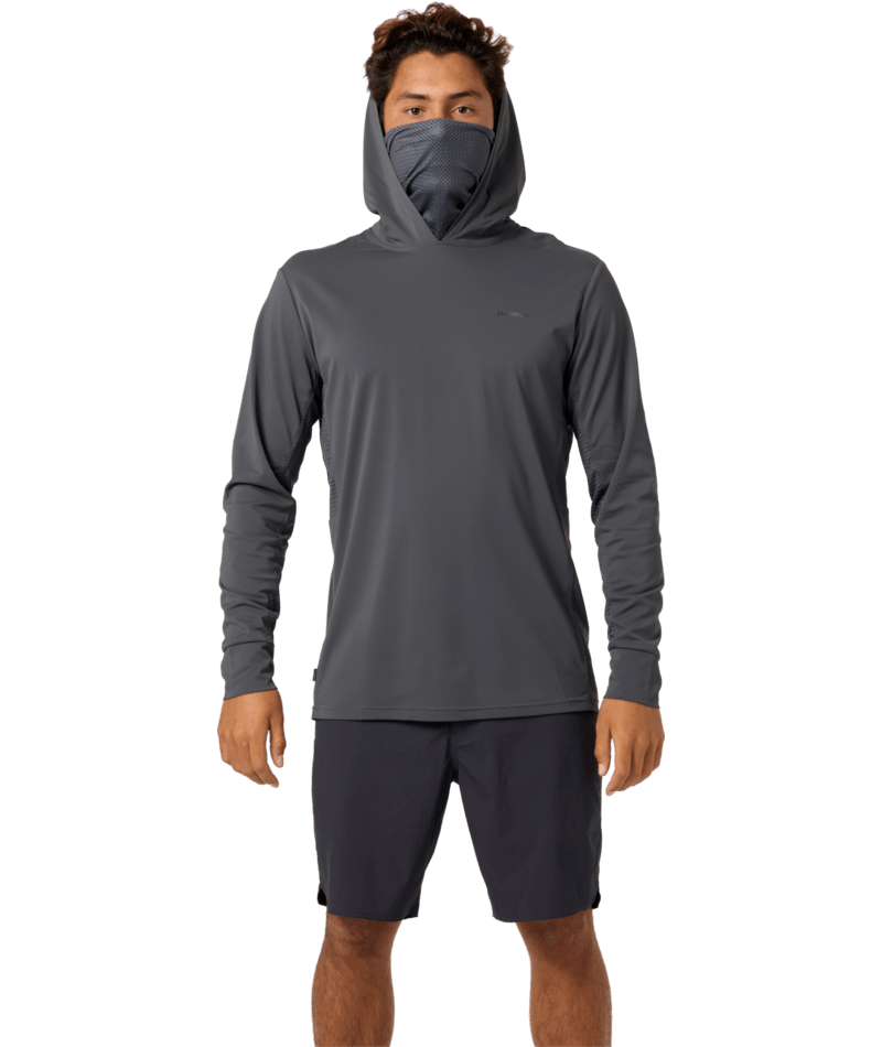 O'Neill TRVLR UPF Elevated Hooded Sun Shirt-Dark Shadow