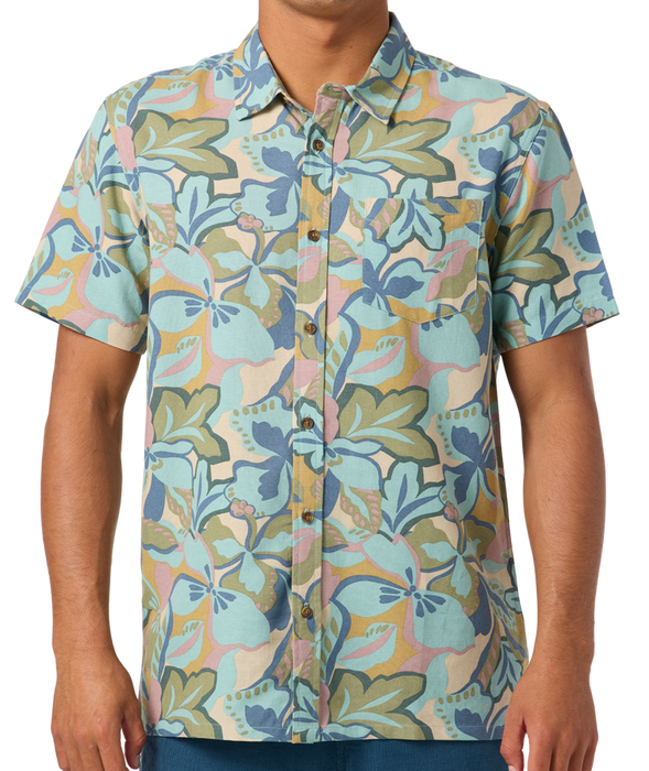 O'Neill OG Print Standard Woven Shirt-Blue Fusion