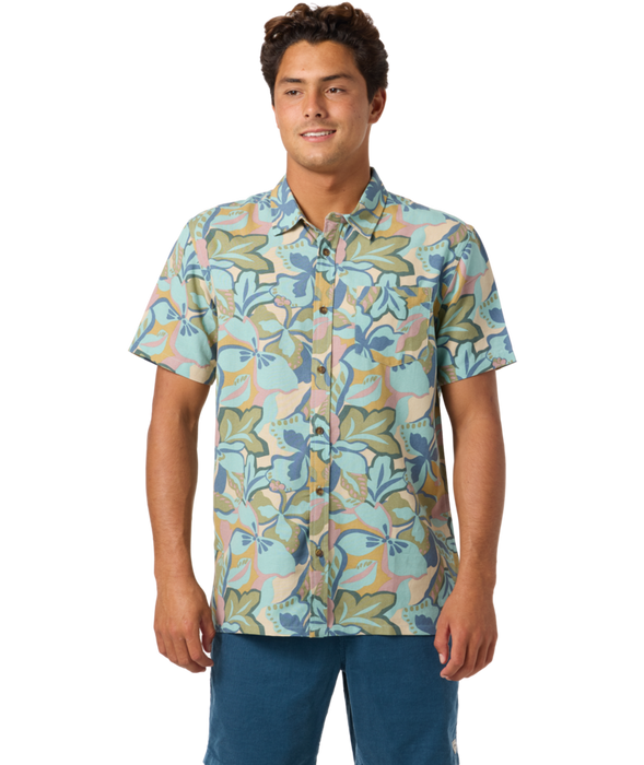 O'Neill OG Print Standard Woven Shirt-Blue Fusion