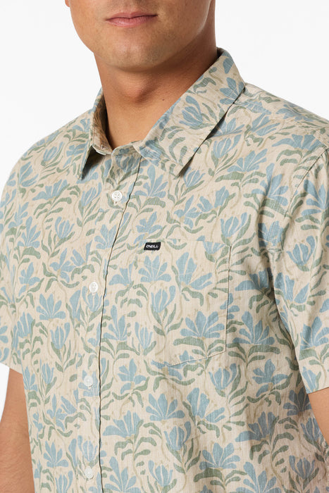 O'Neill Terrace Standard Woven S/S Shirt-Lt Khaki