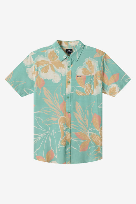 O'Neill UPF Slub Standard Woven S/S Shirt-Green