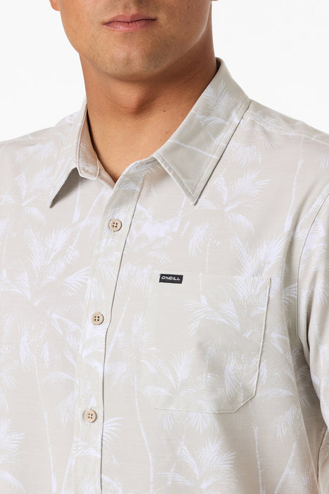 O'Neill UPF Slub Relaxed Woven Shirt-Lgt Khaki2