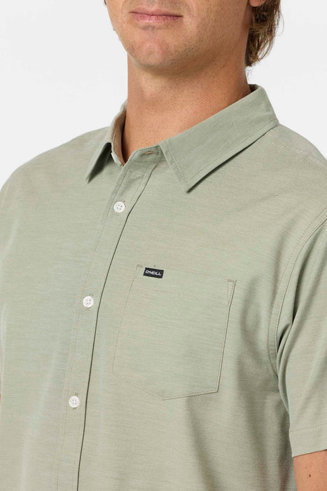 O'Neill Light Check Standard S/S Shirt-Oil Green