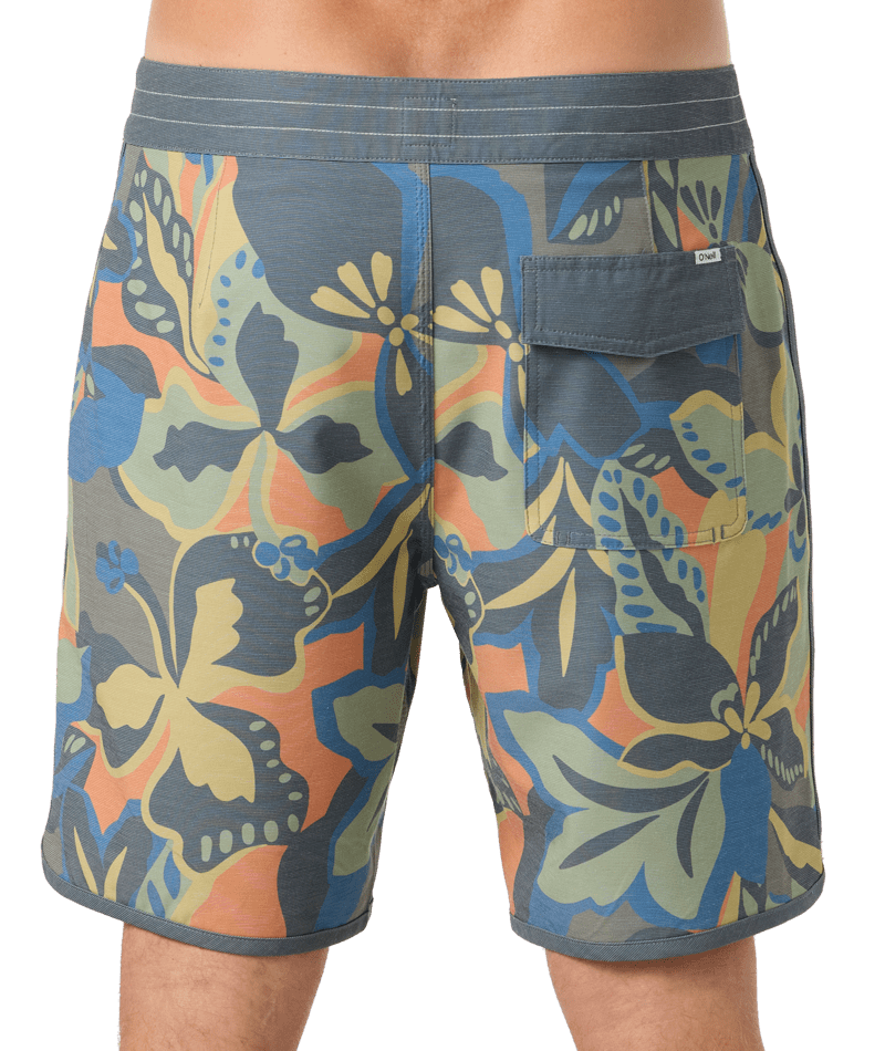 O'Neill OG Print Scallop 18'' Boardshorts-Dark Shadow