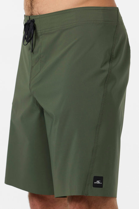 O'Neill Hyperfreak Tech Solid 19'' Boardshorts-Dark Olive