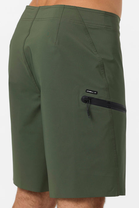 O'Neill Hyperfreak Tech Solid 19'' Boardshorts-Dark Olive