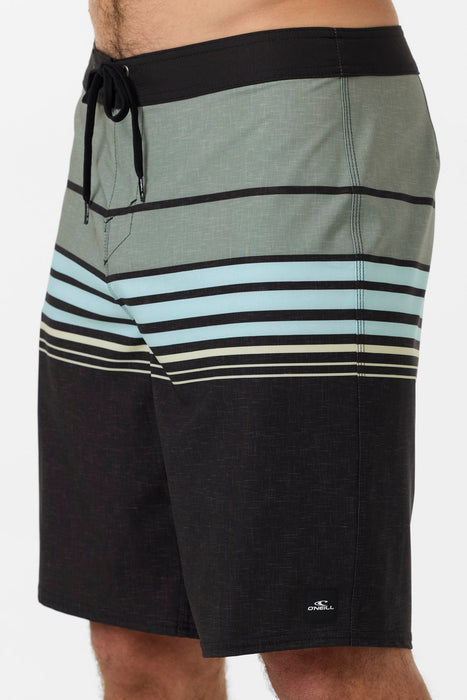 O'Neill Hyperfreak Heat Stripe 20 Boardshorts-Black